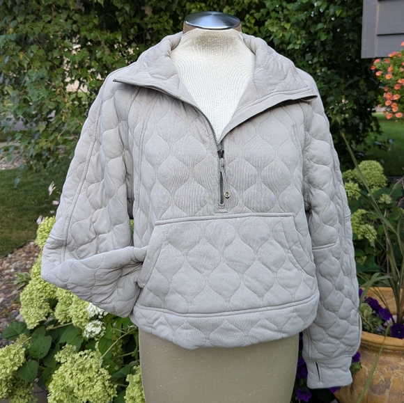 LULULEMON scuba quilted oversized half zip pullover M L - Picture 1 of 11